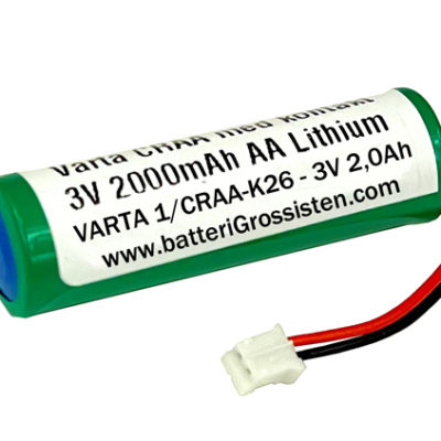 VARTA CRAA - 3V 2000mAh med kabel ± kontakt [K26]