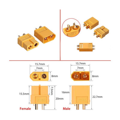 Batterikontakt Reely XT60H Hona 3,5mm