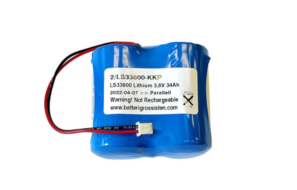 SAFT LS33600 3,6V 2 x 17Ah D-size 34Ah Lithium Parallellt