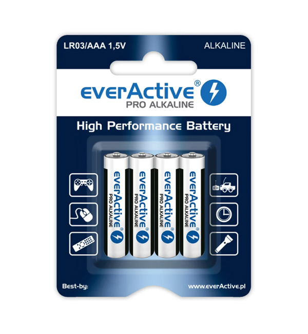 LR03 Alkaliska batterier i 4-pack