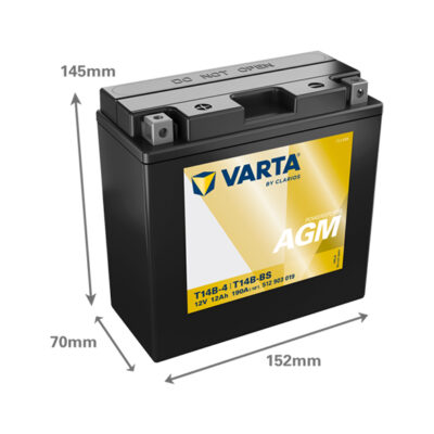 VARTA PowerSport Active AGM YT14B-BS 12V 12Ah