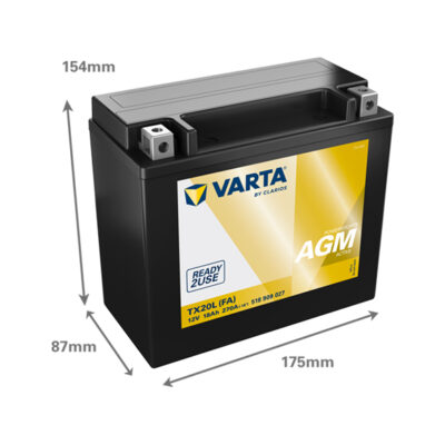 VARTA PowerSport Active AGM TX20L-BS 12V 18Ah