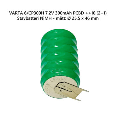 VARTA 6/CP300H 7,2V 300mAh PCBD ++10