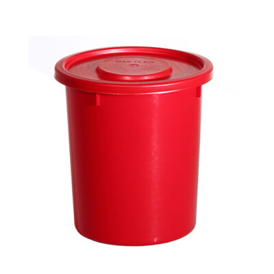 Batteritunna 37 liter Röd med lock ingår