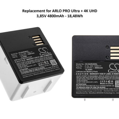 ARLO PRO Ultra + 4K UHD - 3,85V 4800mAh 18.48Wh