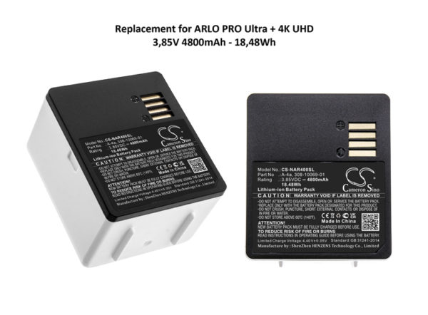 ARLO PRO Ultra + 4K UHD - 3,85V 4800mAh 18.48Wh