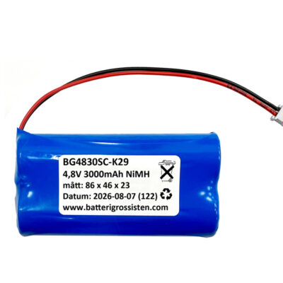 Stavbatteri (122) SubC - 4,8V 3,0Ah NiMH med kontakt [K29]