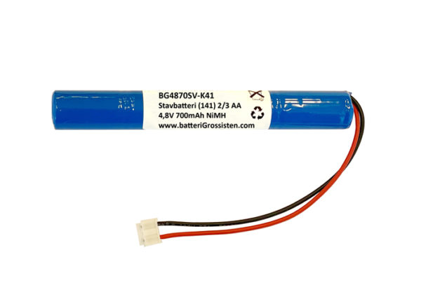 Stavbatteri 2/3 AA - 4,8V 700mAh (141) NiMH med kontakt K41]