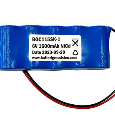 Staketbatteri Nödljus 6V 1600mAh NiCd [115]