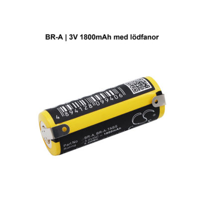 PANASONIC BR-A-TABS 4/5 A 3V 1800mAh lödfanor [Li-MnO2]