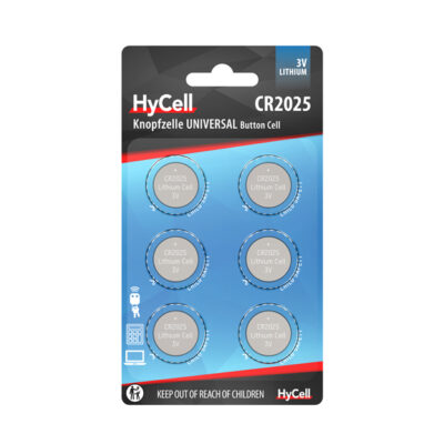 Hycell batteri CR2025 3V Lithium knappcell 6-pack