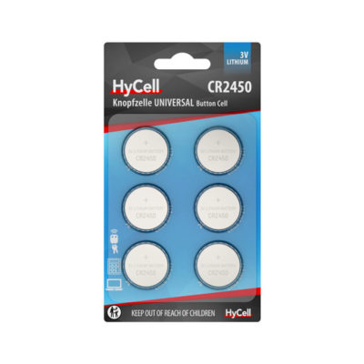 CR2450 3,0V knappceller i sex pack