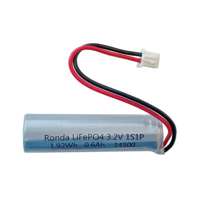 Nödljusbatteri IFR14500 1S1P] - 3,2V 600mAh 1,92Wh [LiFePO4]
