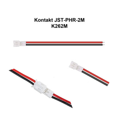 JST PHR-2M Kontakhus "HANE" 2-polig, pitch 2,0 mm