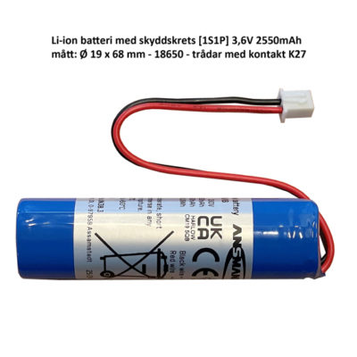 ANSMANN Li-ion pack [1S1P] 3,6V 2550mAh