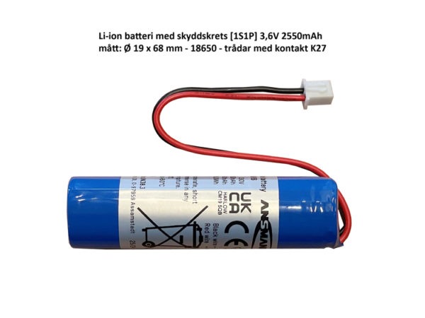 ANSMANN Li-ion pack [1S1P] 3,6V 2550mAh