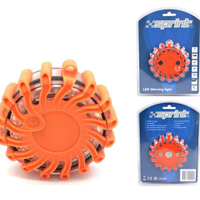 1x) Sprint varningspuck med kraftig magnet och 3 x AAA