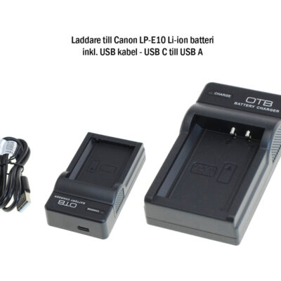 Laddare till CANON LP-E10 Li-ion batteri