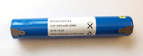 Nödljusbatteri Stav SC 3,6V 3,0Ah NiMH FL